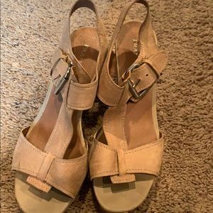 Franco Sarto tan wedges
